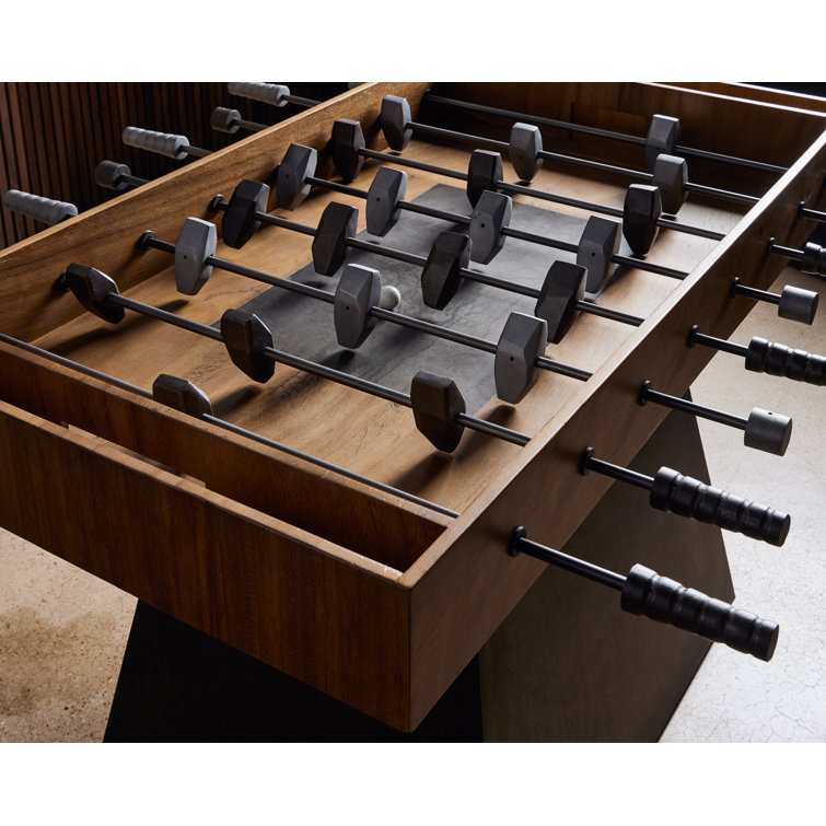 Handcrafted Guanacaste Wood and Metal Foosball Table