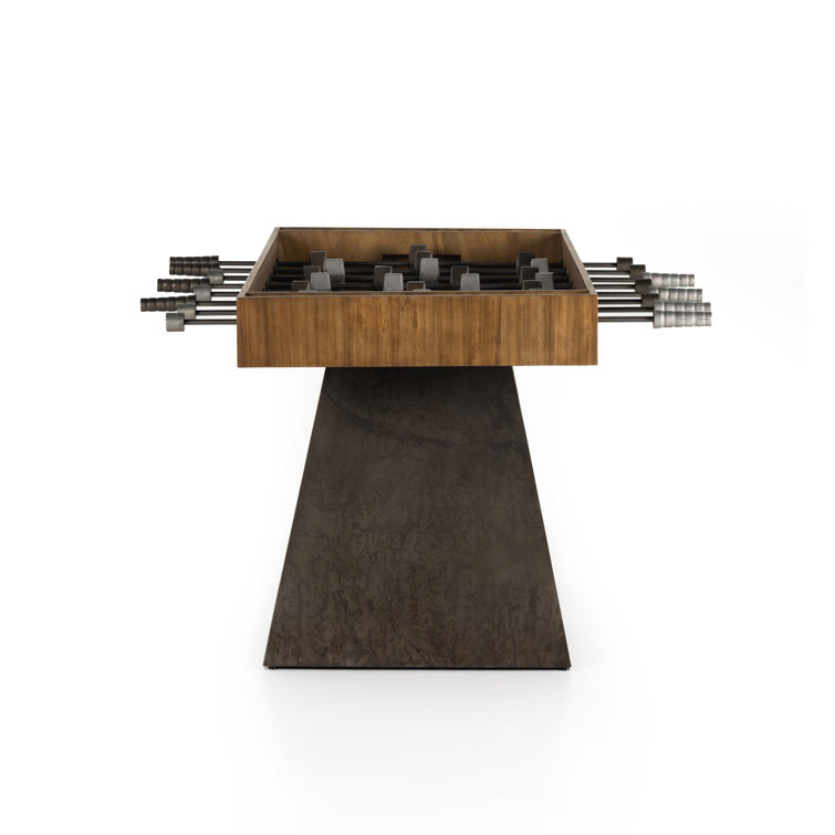Handcrafted Guanacaste Wood and Metal Foosball Table