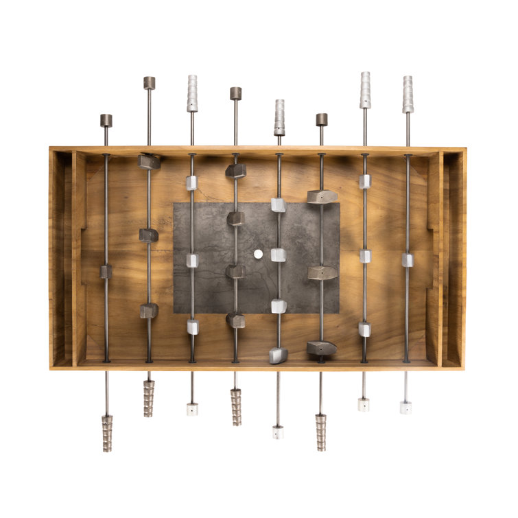 Handcrafted Guanacaste Wood and Metal Foosball Table