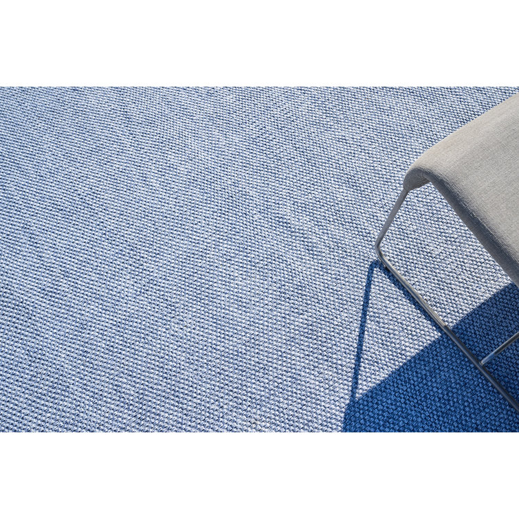 Serene Breeze Light Blue Synthetic 8' x 10' Flatweave Rug