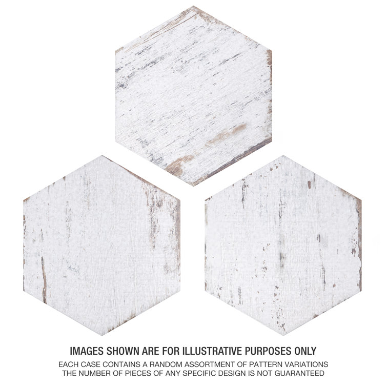 Retro Hex Blanc 7" x 8" Porcelain Hexagon Tile for Walls & Floors