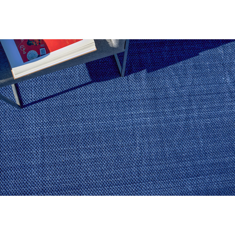 Bali Blue Geometric 10' x 14' Flatweave Synthetic Rug