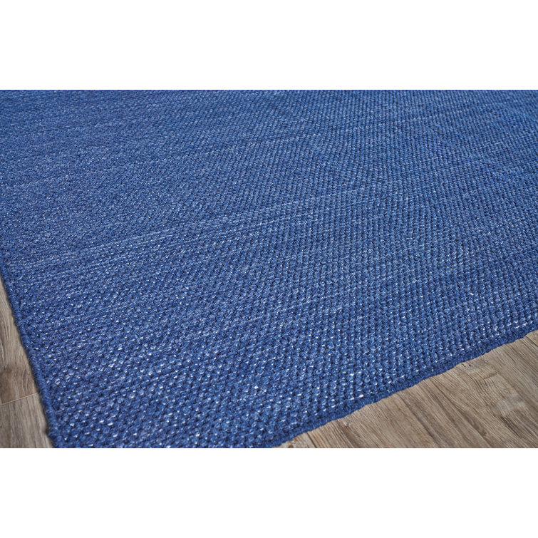 Bali Blue Geometric 10' x 14' Flatweave Synthetic Rug