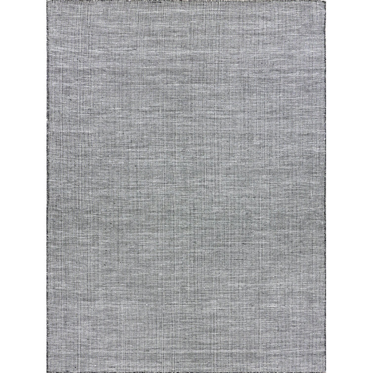 Lenzi Classic Black 9' x 12' Handmade Synthetic Area Rug