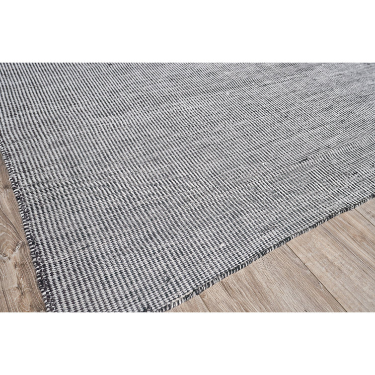 Lenzi Classic Black 9' x 12' Handmade Synthetic Area Rug