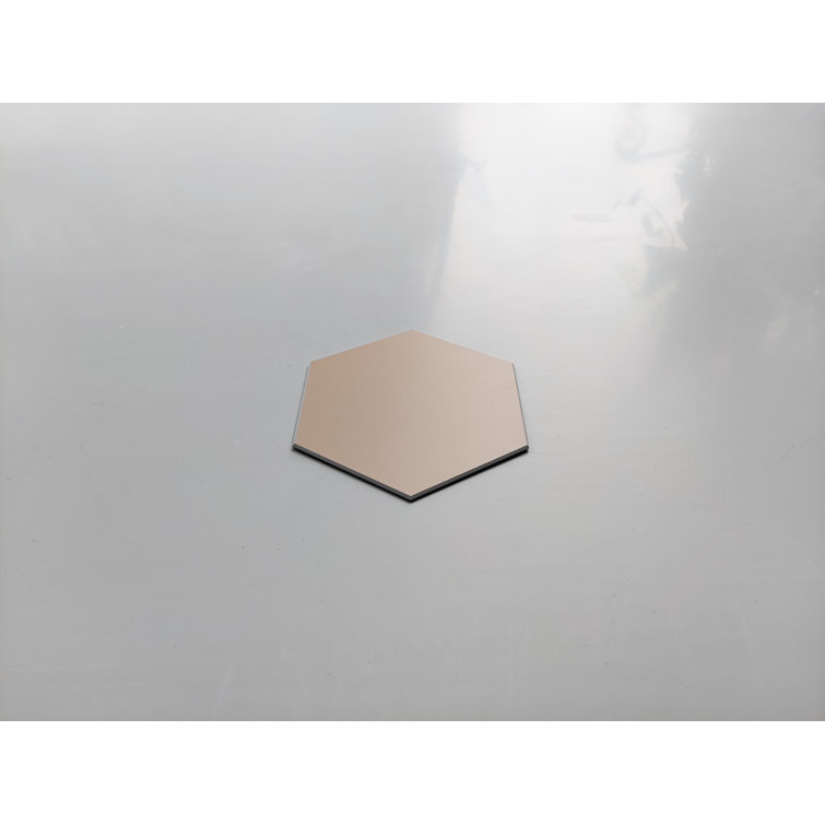 Latte Hexagon Stone Composite Peel & Stick Wall Tile