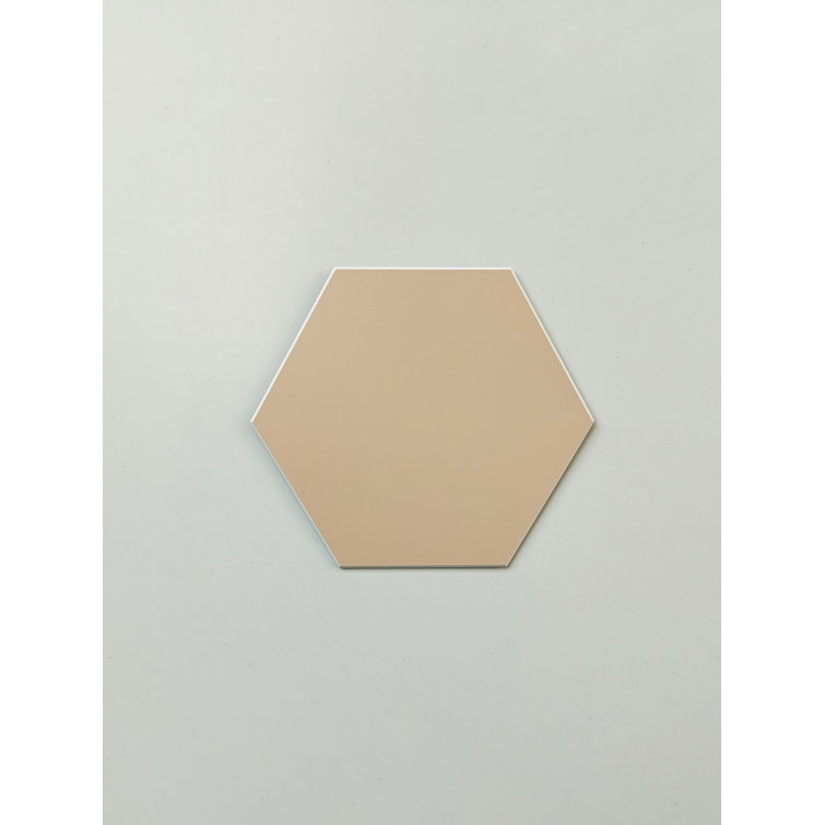 Latte Hexagon Stone Composite Peel & Stick Wall Tile