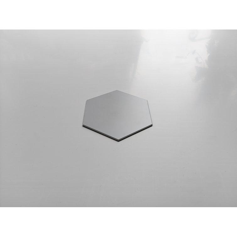 Bex Gray Hexagon Stone Composite Peel & Stick Wall Tile