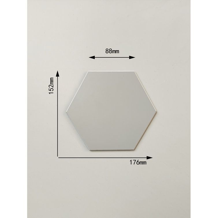 Bex Gray Hexagon Stone Composite Peel & Stick Wall Tile