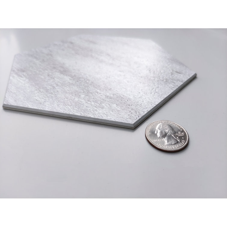 Bex 6" x 6.9" Mineral Gray Hexagon Peel & Stick Wall Tile