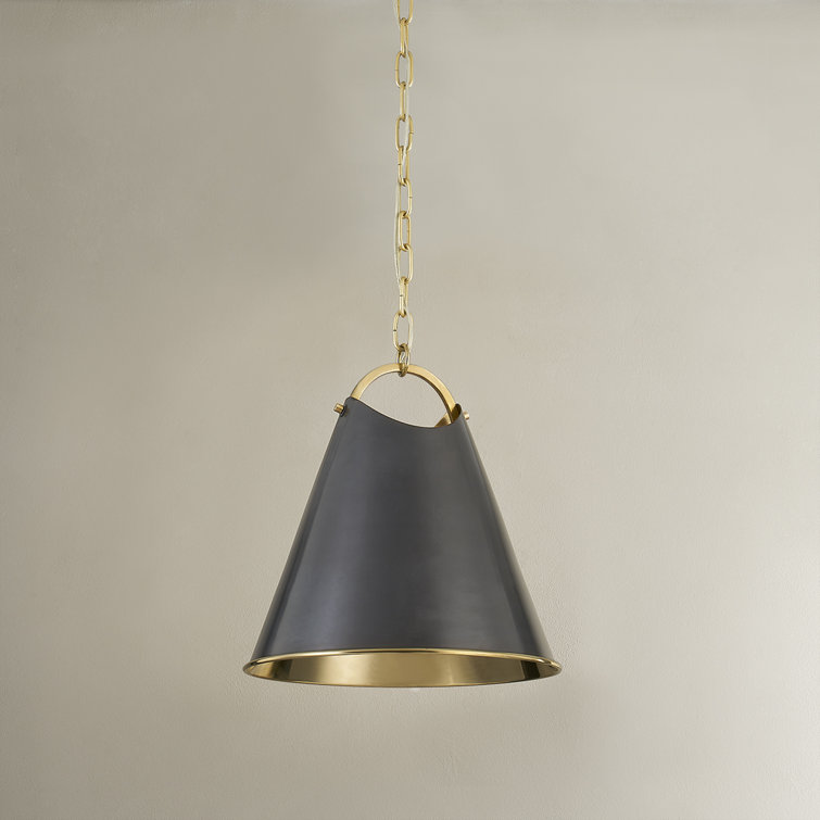 Burnbay Aged Old Bronze 1-Light Metal Shade Pendant