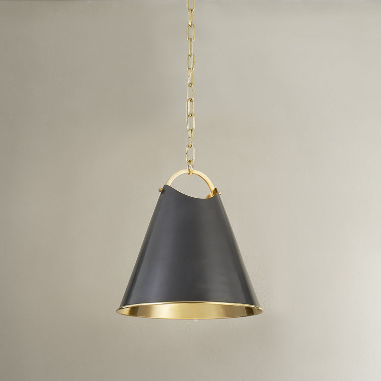 Burnbay Aged Old Bronze 1-Light Metal Shade Pendant