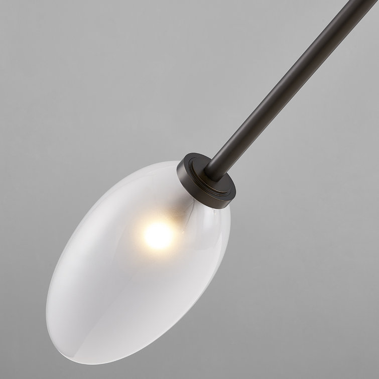 Alberton Black Brass 6-Light Sputnik Chandelier with Clear Glass Shades