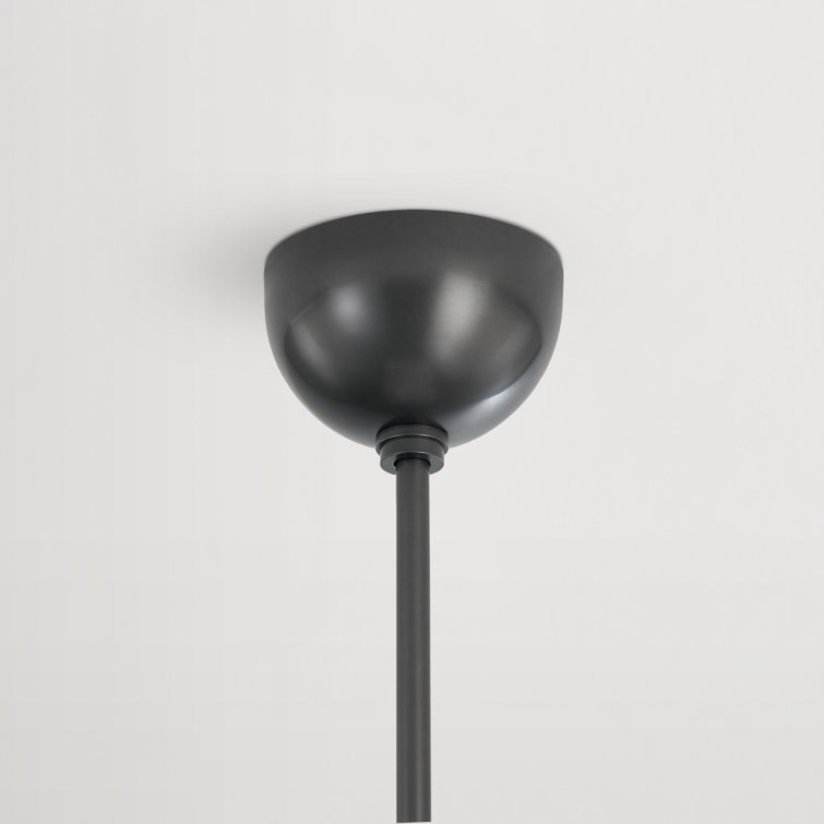Elegant Polished Nickel Bowl Pendant with White Glass Shade