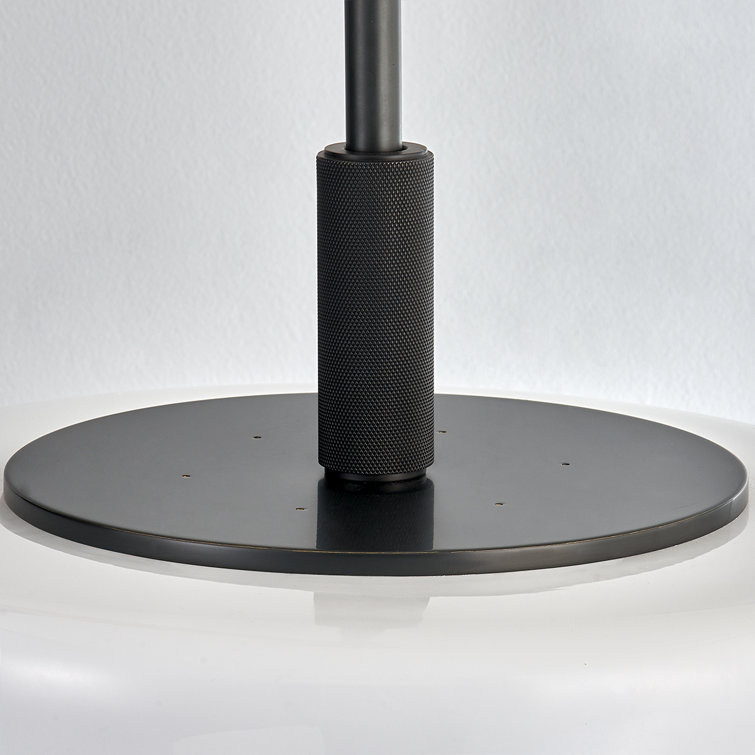 Lethbridge Elegance 1-Light Old Bronze Pendant with White Glass Dome