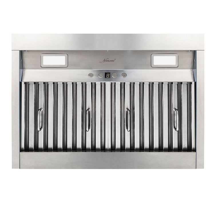 30" Stainless Steel Insert Range Hood with Charcoal Filter and Lights