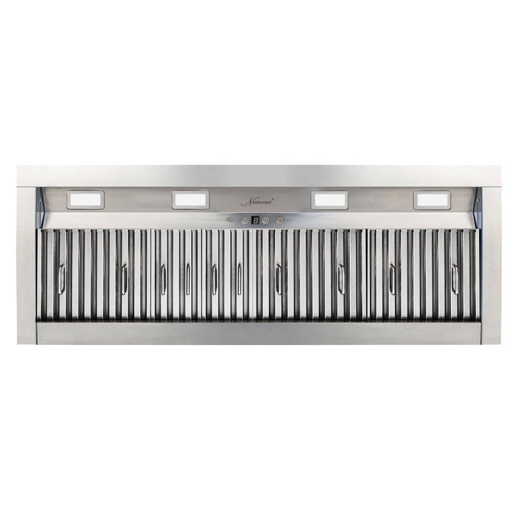 54" Stainless Steel Insert Range Hood with LED Lights and Charcoal Filter