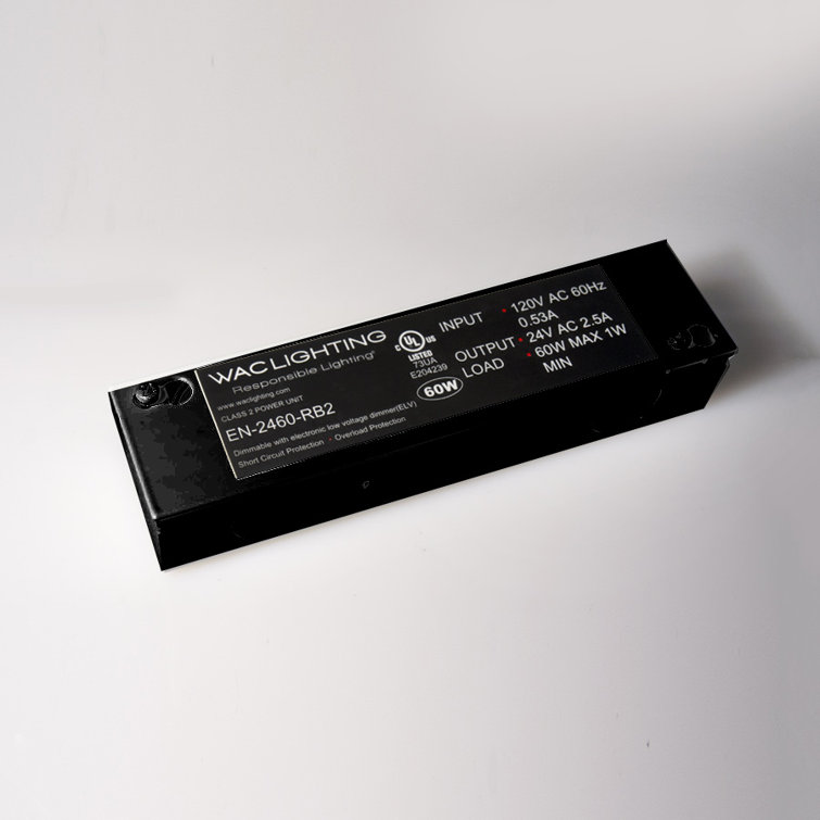 Black 24V 60W Electronic Transformer for Low Voltage Lighting