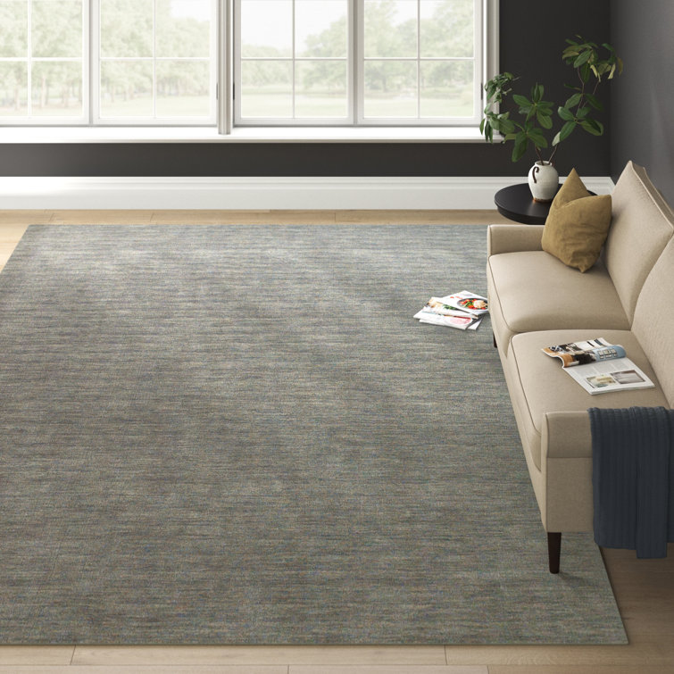 Gray Hand-Tufted Wool Runner Rug 2'6" x 8'