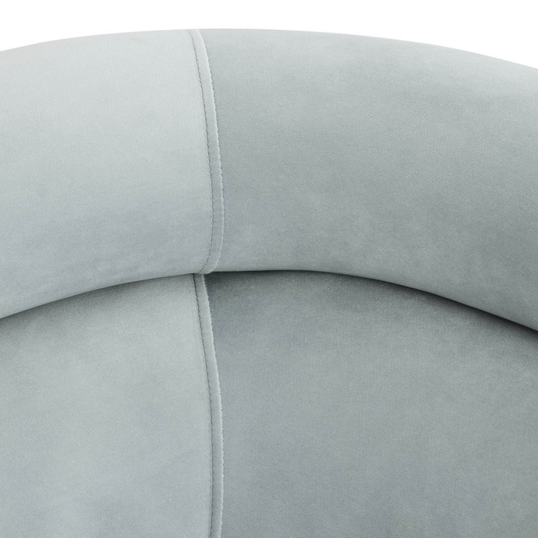 Kamila 93'' Sea Blue Velvet Tufted Sofa