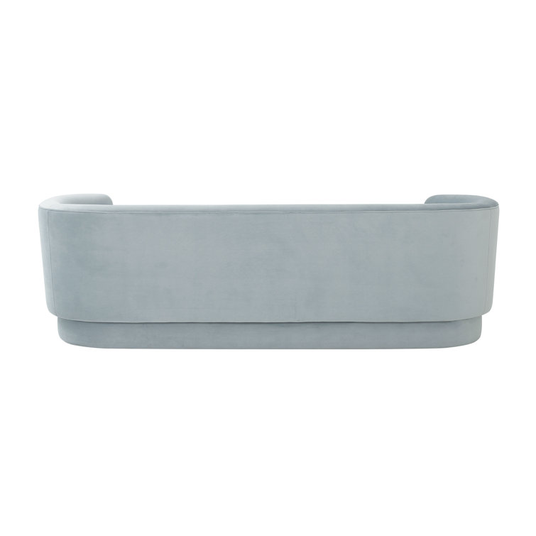 Kamila 93'' Sea Blue Velvet Tufted Sofa