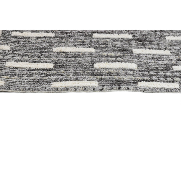 Jedidiah Gray Hand-Knotted Wool Rectangular Area Rug 9' x 12'