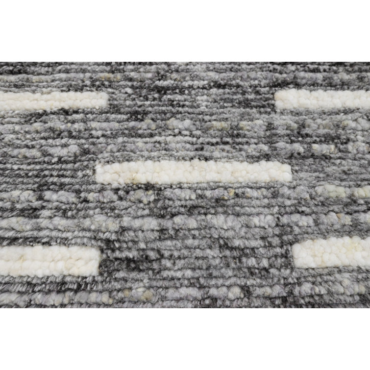 Jedidiah Gray Hand-Knotted Wool Rectangular Area Rug 9' x 12'