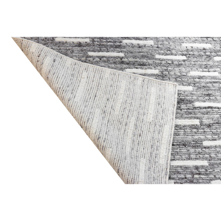Jedidiah Gray Hand-Knotted Wool Rectangular Area Rug 9' x 12'
