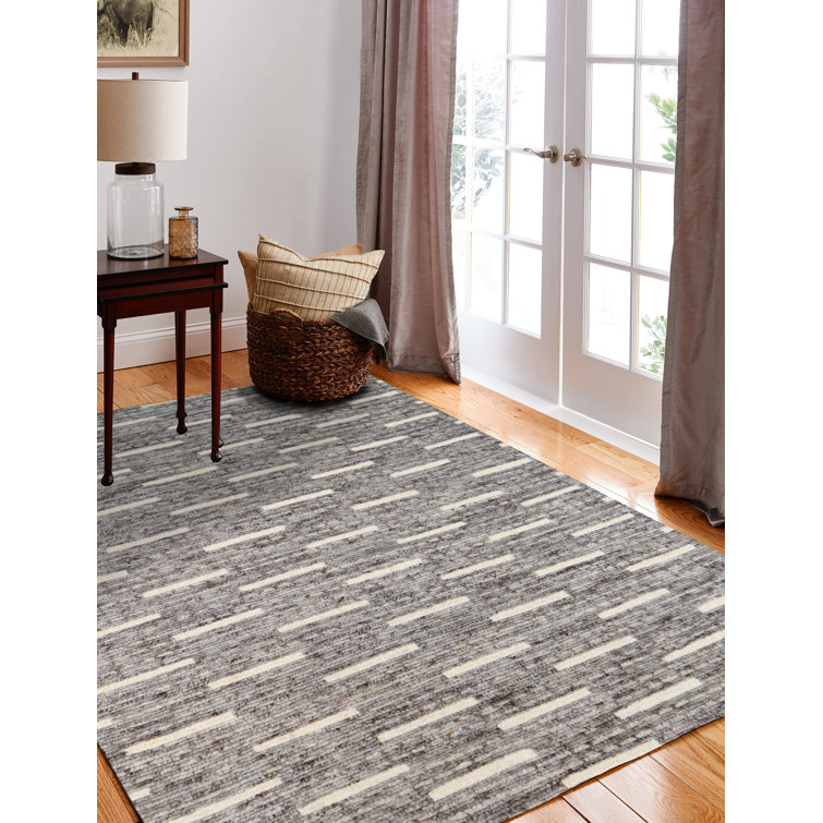 Jedidiah Gray Hand-Knotted Wool Rectangular Area Rug 9' x 12'