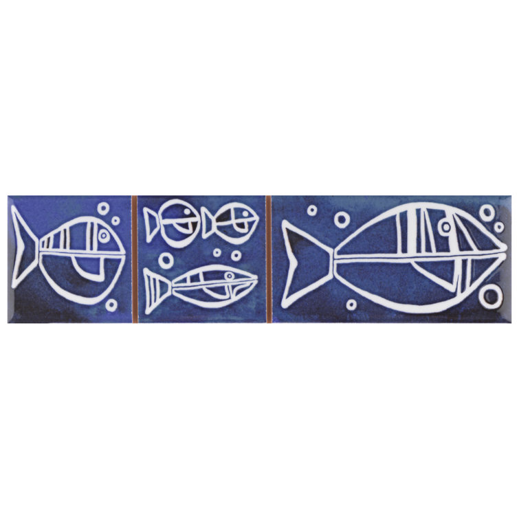 Captain Aquatico Blue Glossy Ceramic Wall Tile