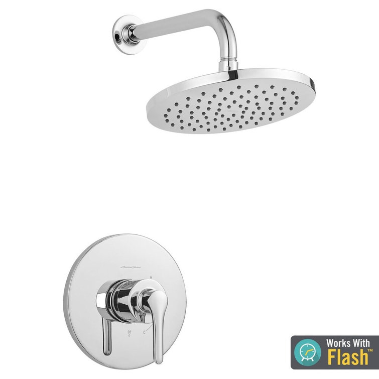 Chrome Wall Mounted Rain Shower Faucet Set