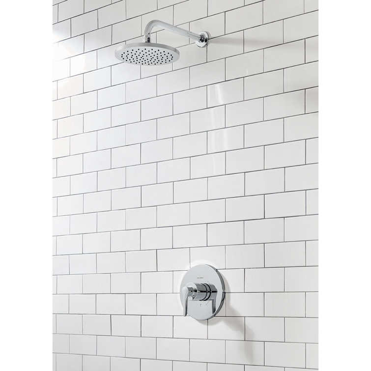 Chrome Wall Mounted Rain Shower Faucet Set