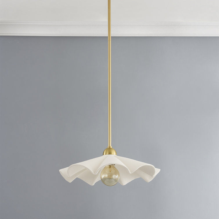 Maisie Aged Brass 1-Light Indoor/Outdoor Bowl Pendant