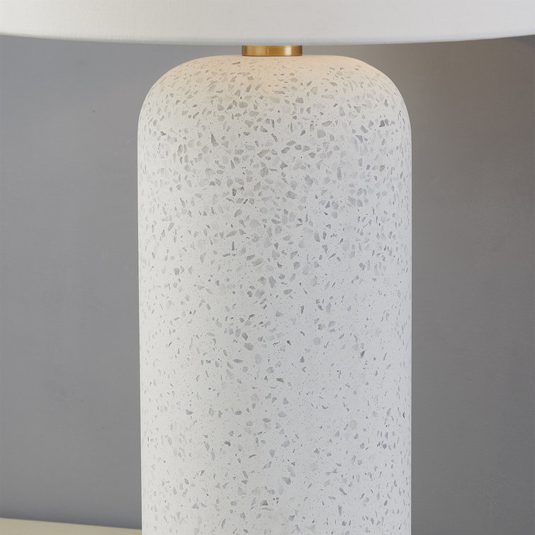 Margaret Blue-Grey Ceramic Table Lamp with Belgian Linen Shade