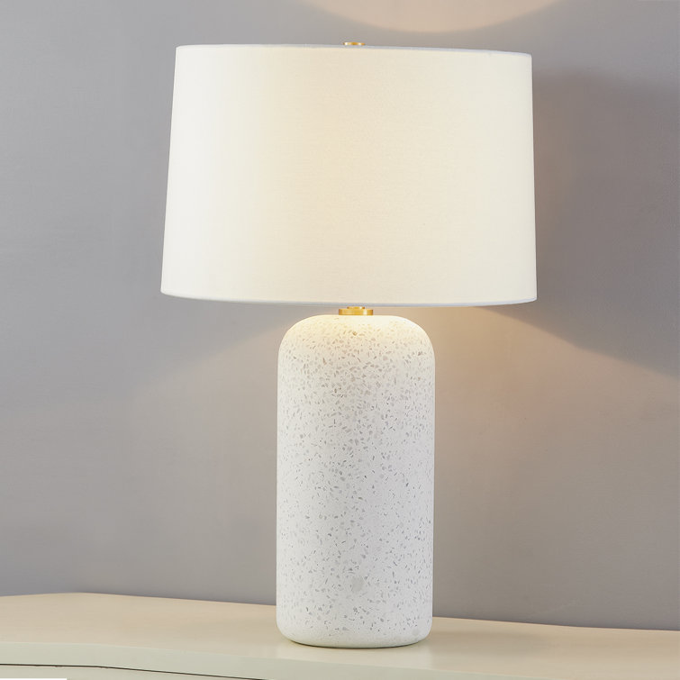 Margaret Blue-Grey Ceramic Table Lamp with Belgian Linen Shade