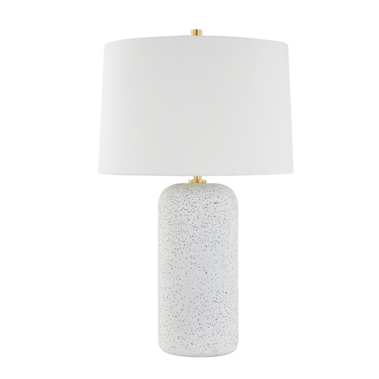Margaret Blue-Grey Ceramic Table Lamp with Belgian Linen Shade