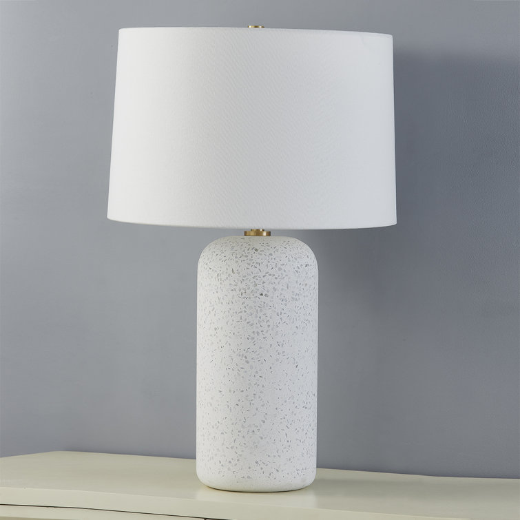 Margaret Blue-Grey Ceramic Table Lamp with Belgian Linen Shade