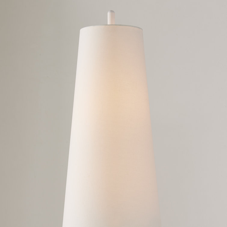 Tomlin White and Natural Belgian Linen Floor Lamp