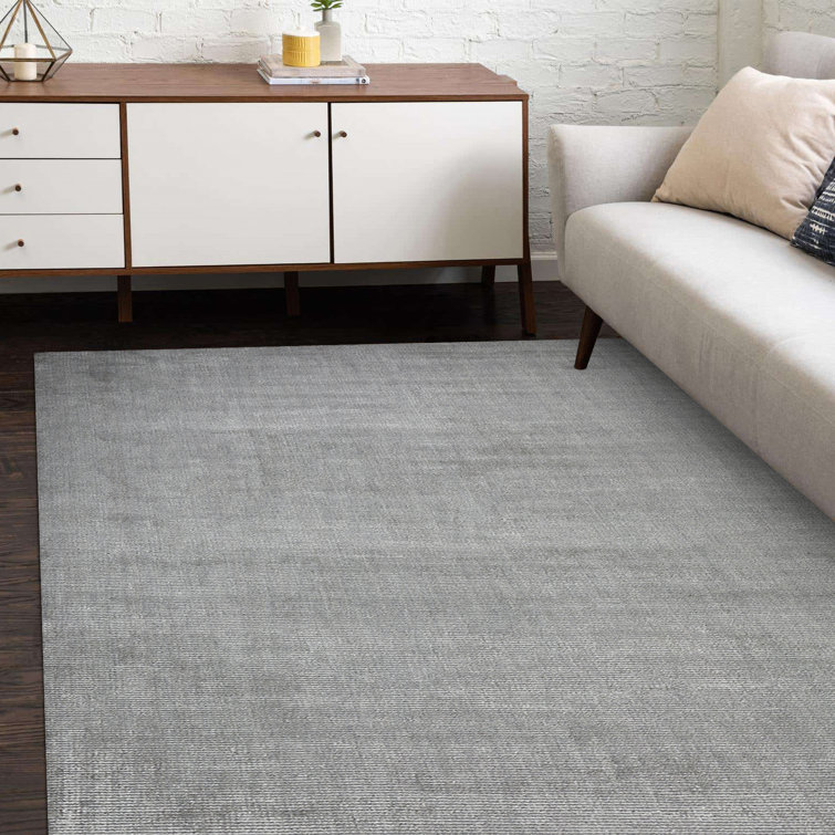 Mist Luminescent 8' x 10' Hand-Knotted Wool & Viscose Rug
