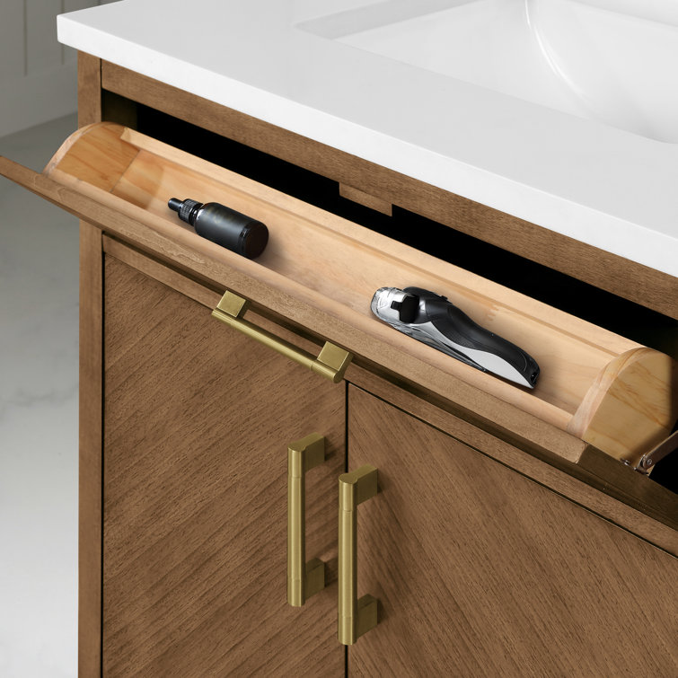 Macchiato 30-Inch Single Sink Vanity with Gold Accents