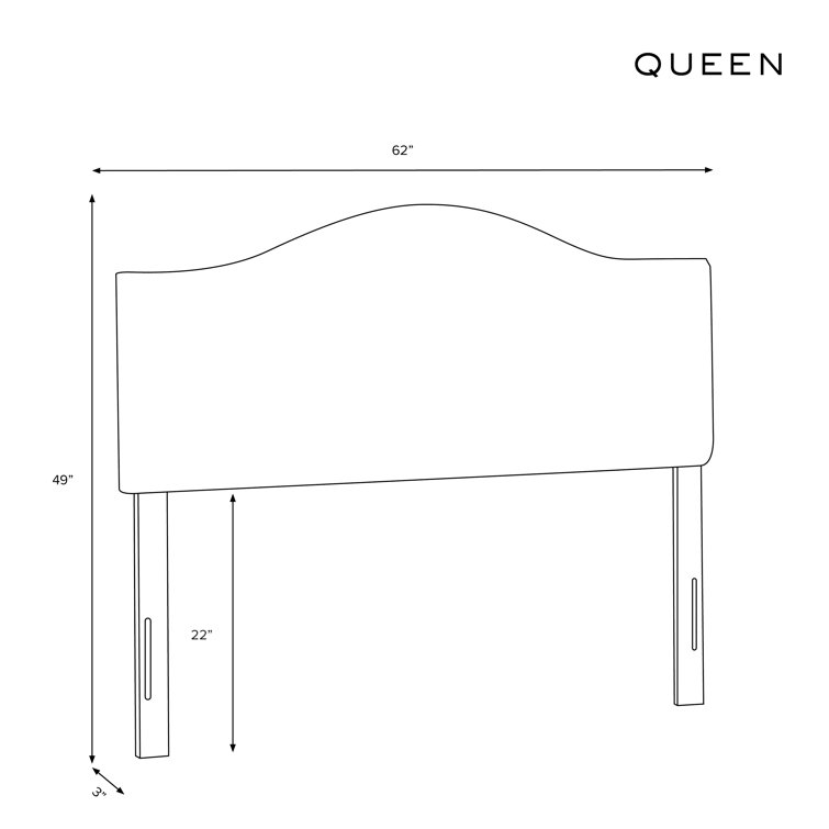 Classic Berry Velvet Upholstered Queen Headboard
