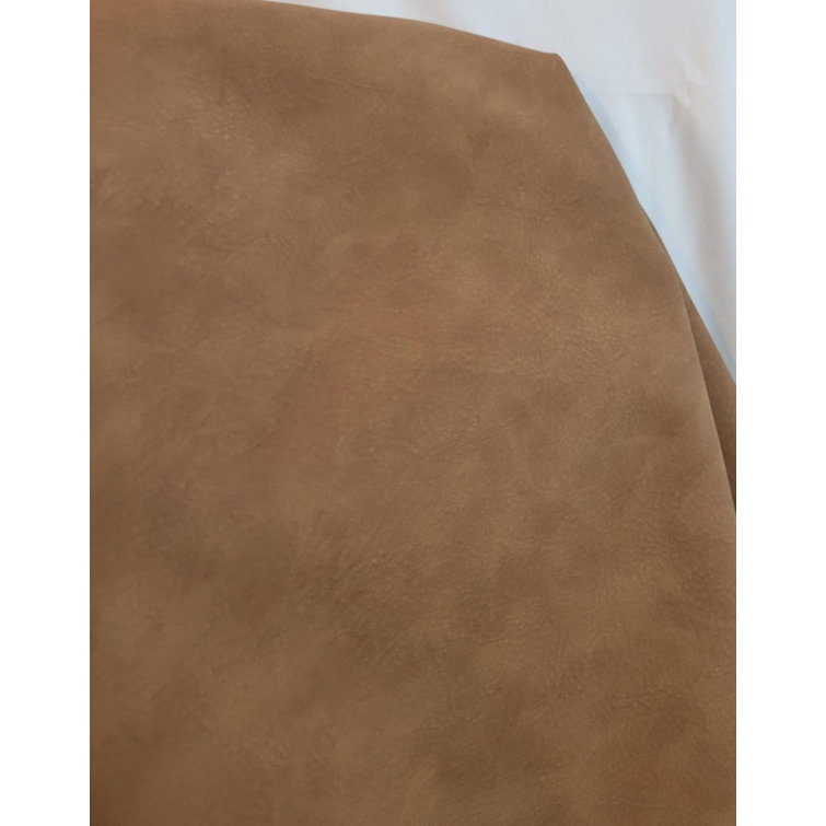 Heavyweight Cognac Faux Leather Upholstery Fabric