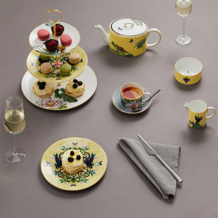 Wonderlust Yellow Floral Fine Bone China Teapot