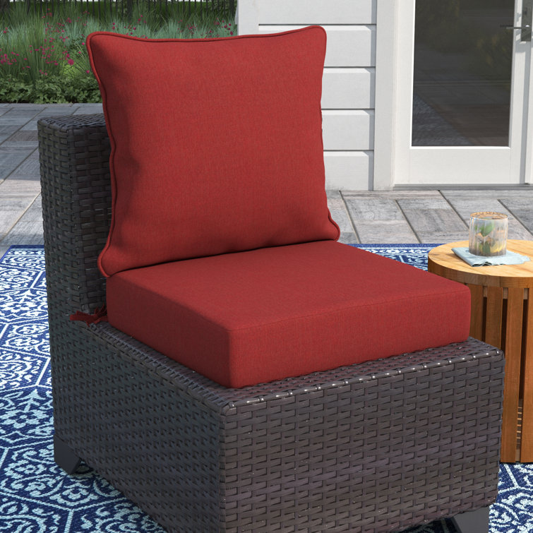 Nautical Red Recycled Fabric Adirondack Chair Cushion Set