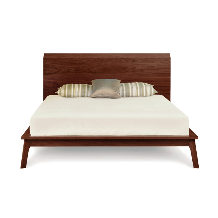 Cognac Cherry King-Size Wood Frame Bed - GREENGUARD Certified