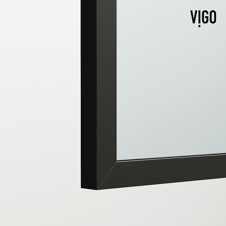 Arden 34" W x 78" H Matte Black Framed Shower Screen with Clear Grid Glass