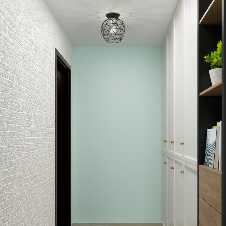Geometrix Modern Black Nickel LED Flush Mount Light