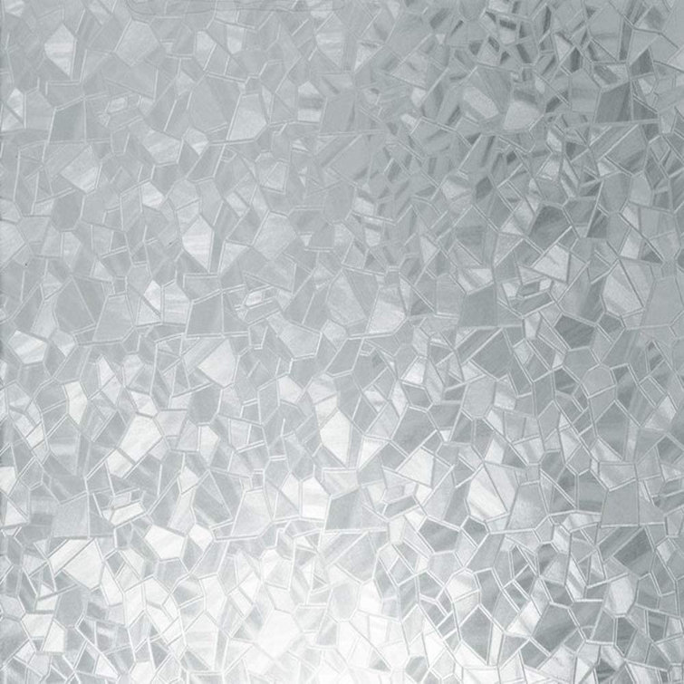 Silver Frosted Mosaic Self-Adhesive PVC Wallpaper Roll