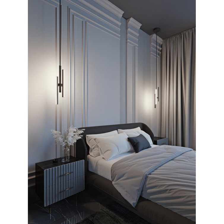 Indra Sleek Black Aluminum Mini LED Pendant for Indoor/Outdoor