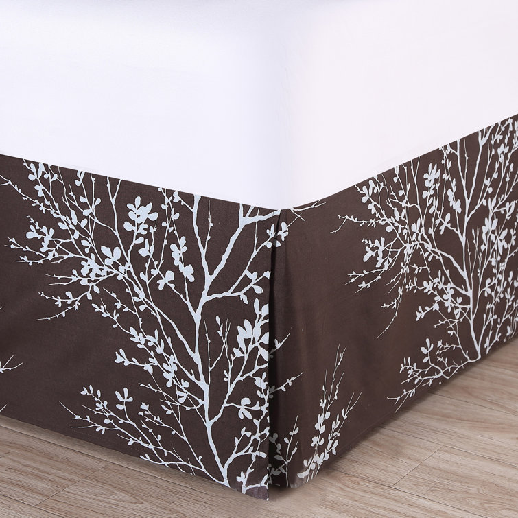 King Blue and Chocolate Floral Microfiber Bed in a Bag Set